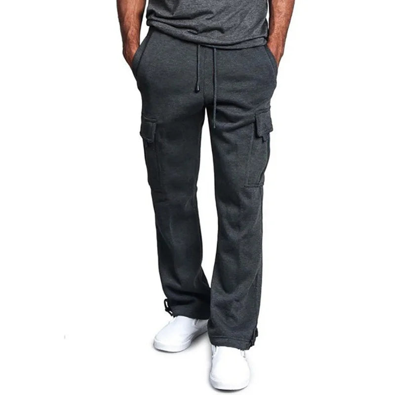 Pantaloni cargo con tasch grigio scuro