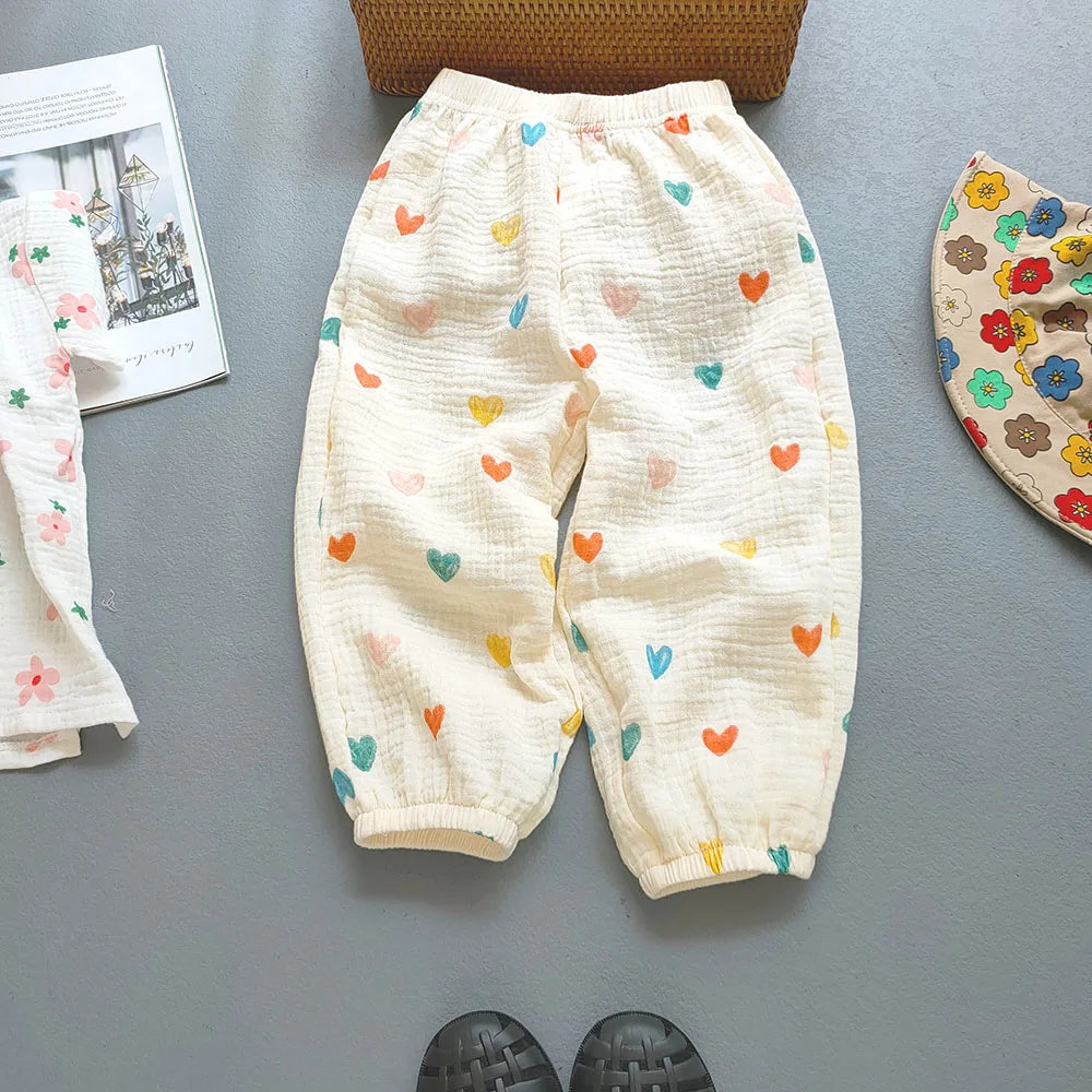 Pantaloni cargo da bambina colore beige