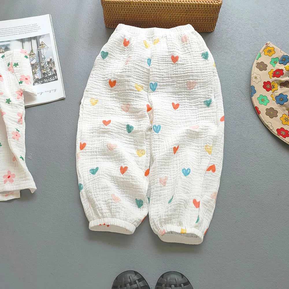 Pantaloni cargo da bambina colore bianco