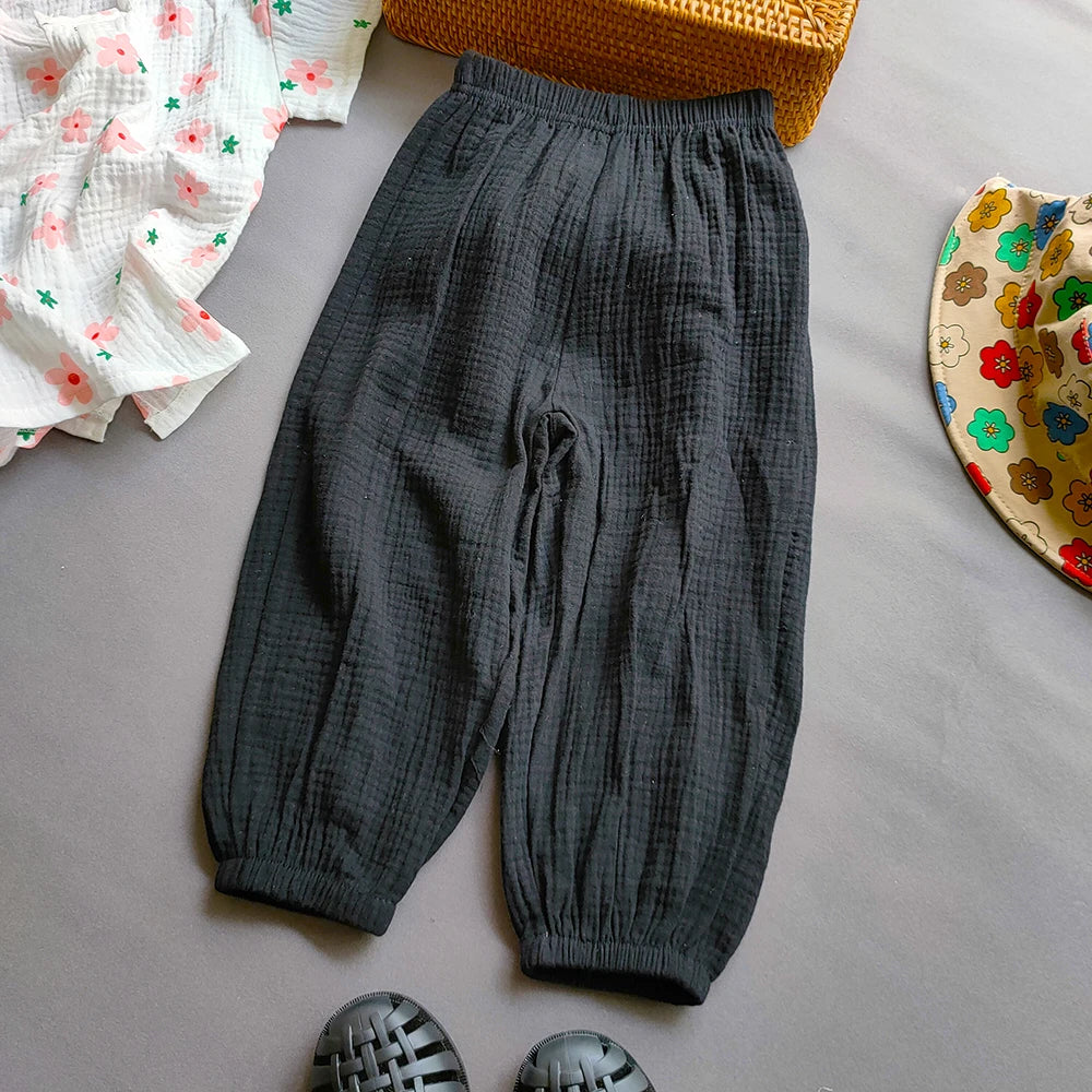 Pantaloni cargo da bambina colore nero