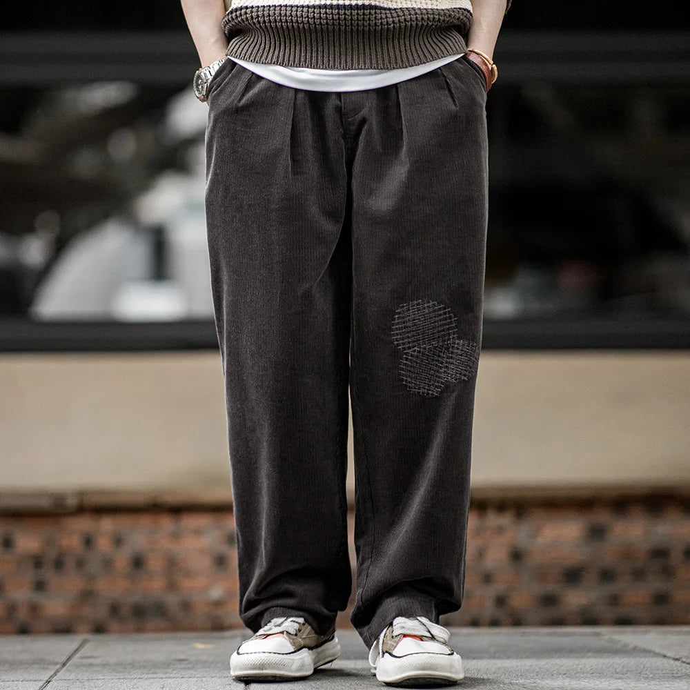 Pantaloni cargo da uomo in velluto a cost