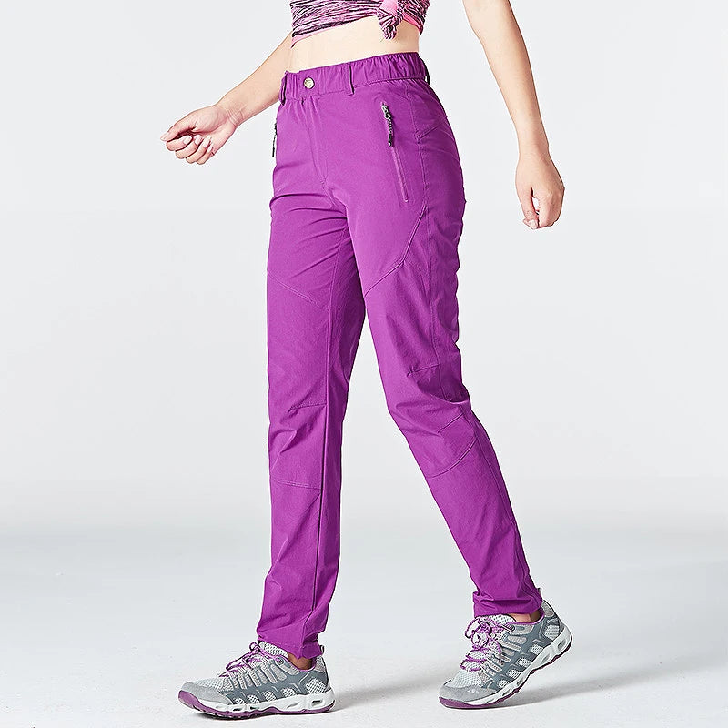 Pantaloni cargo trekking viola