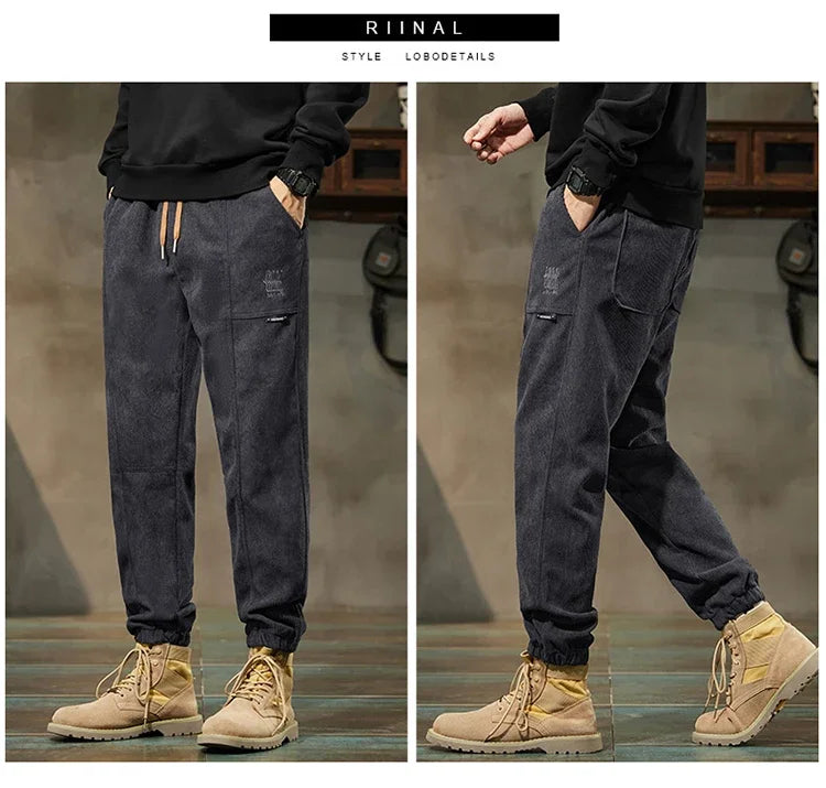 Pantaloni jogger cargo uomo colore grigio