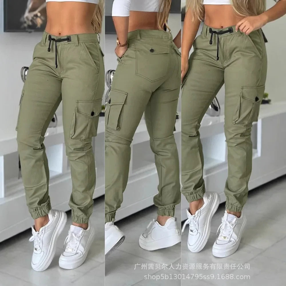 Pantaloni cargo slim fit da donna