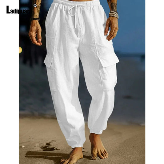 Pantaloni cargo bianchi