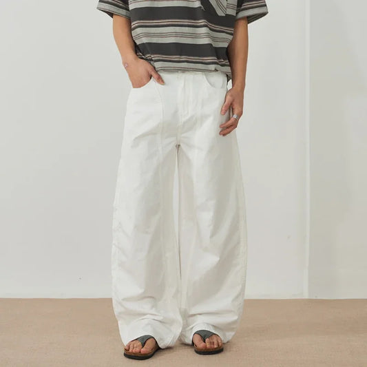 Pantaloni cargo blanchi uomo