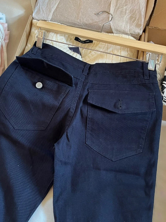 Pantaloni  cargo blu scuro vista posteriore
