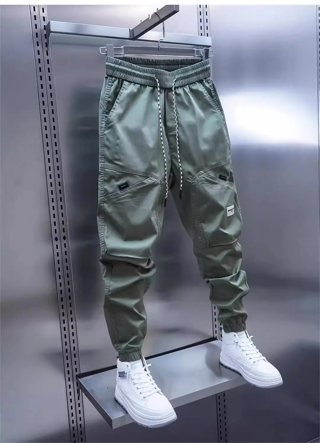 Pantaloni cargo caldi grigio
