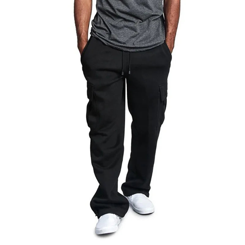 Pantaloni cargo con tasch nero