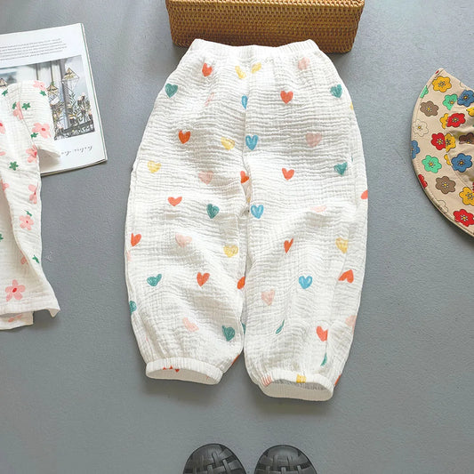 Pantaloni cargo da bambina colore bianco