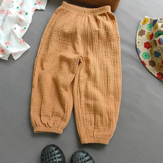 Pantaloni cargo da bambina colore marrone