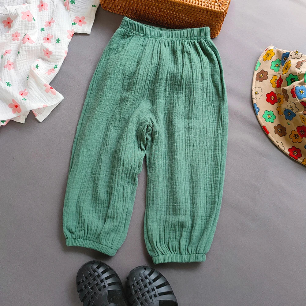 Pantaloni cargo da bambina colore verde
