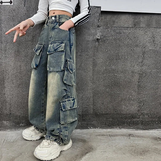 Pantaloni cargo da bambina di 10 anni