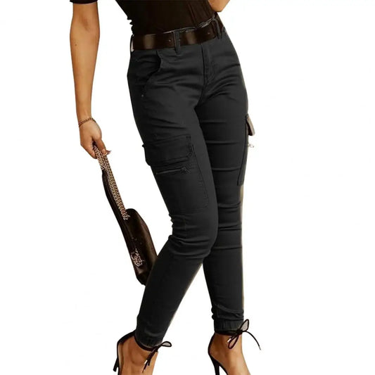 Pantaloni cargo da donna aderenti alla caviglia