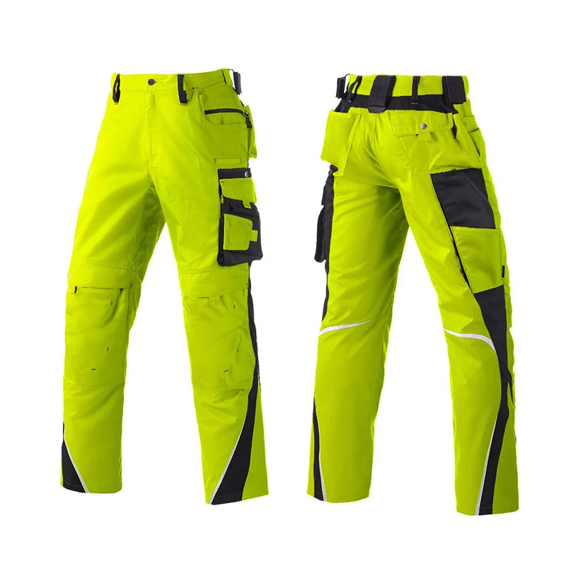 Pantaloni cargo da lavoro da uomo colore giallo