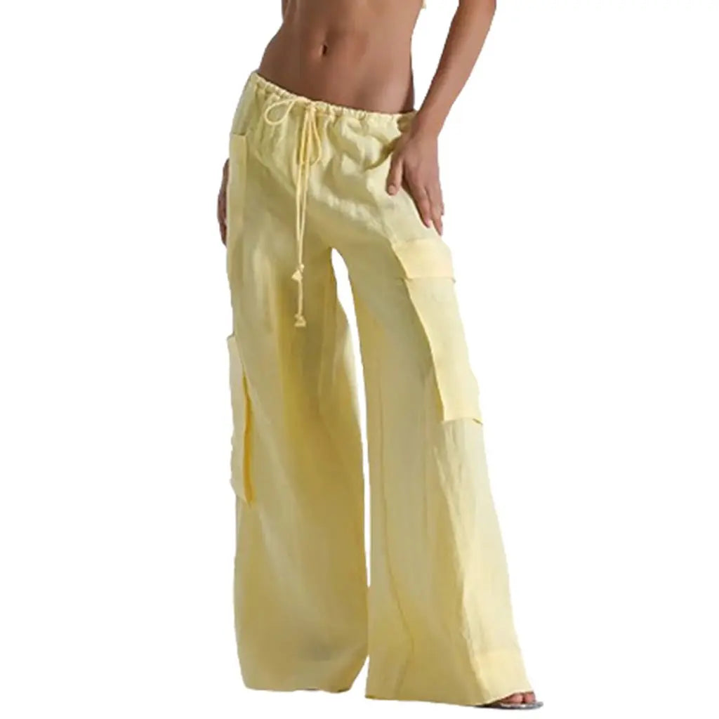 Pantaloni cargo  donna vita bassa
