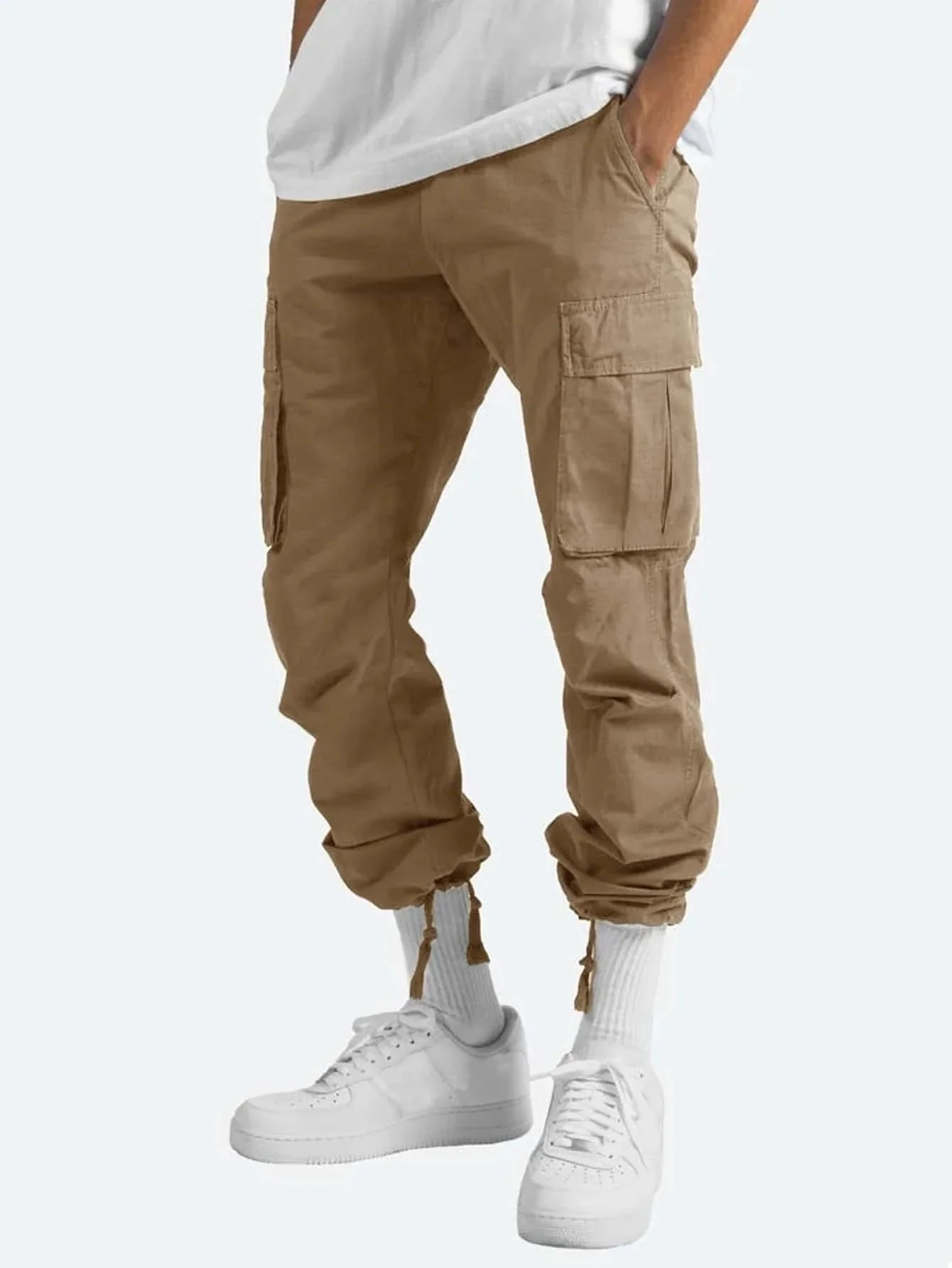 Pantaloni cargo grandi kaki
