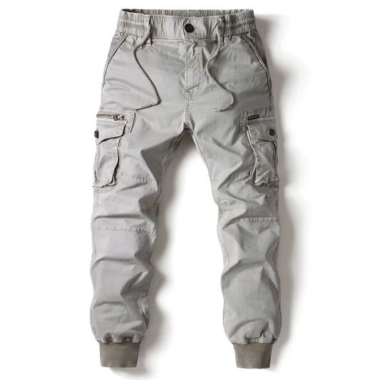 Pantaloni cargo grigi da uomo
