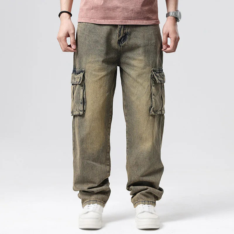 Pantaloni cargo in denim