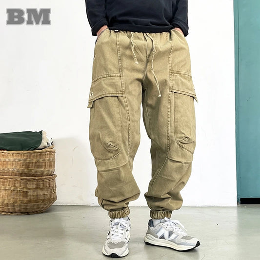 Pantaloni cargo kaki da uomo