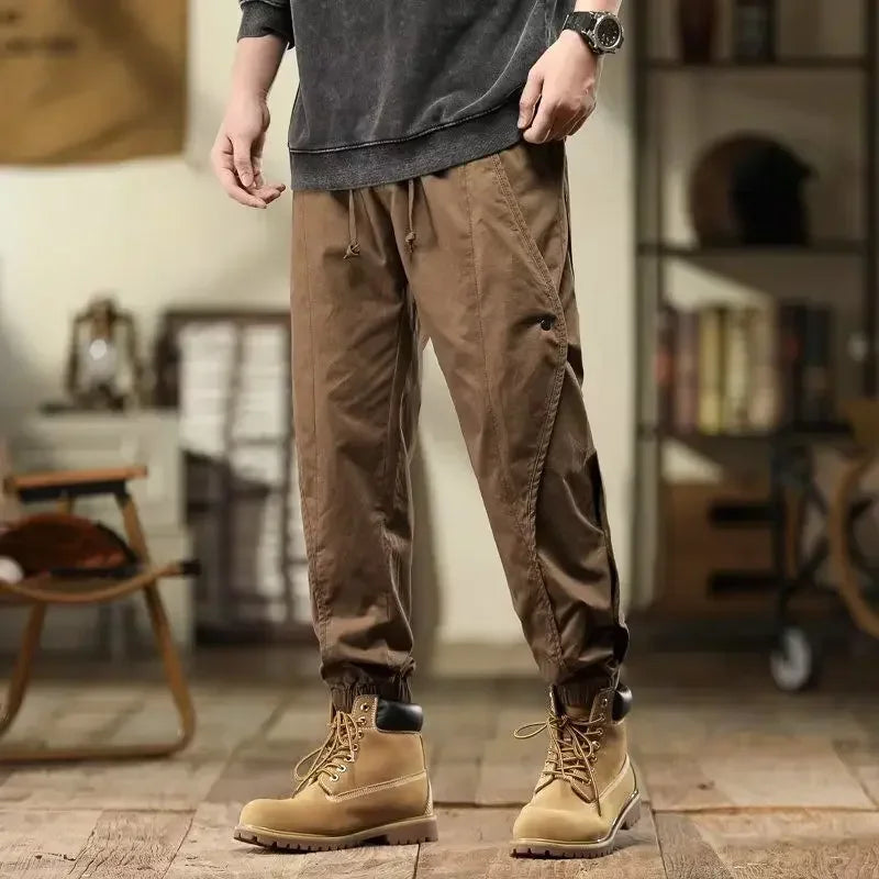 Pantaloni cargo marroni da uomo
