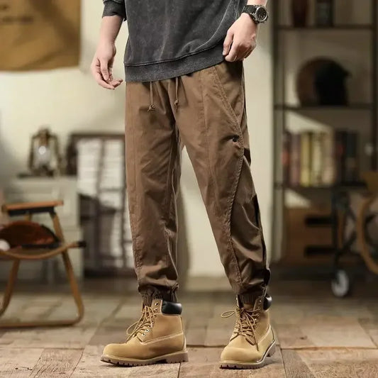 Pantaloni cargo marroni da uomo