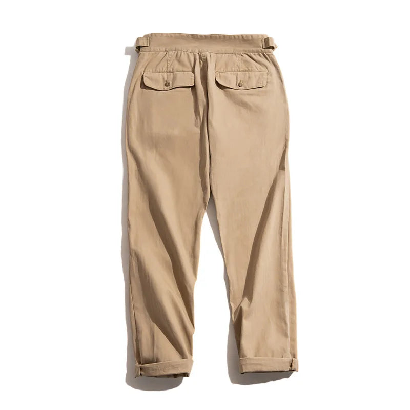 Pantaloni cargo panna vista posteriore