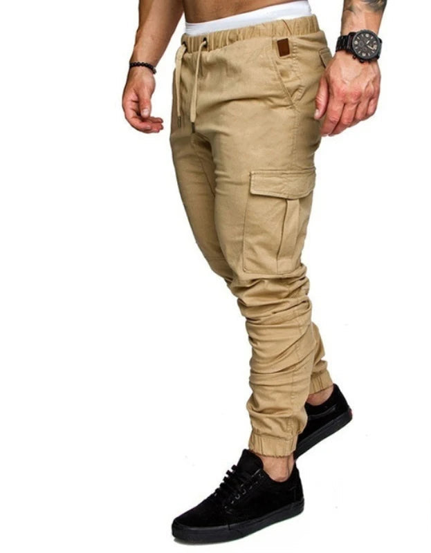 Pantaloni cargo per ragazzi colore kaki
