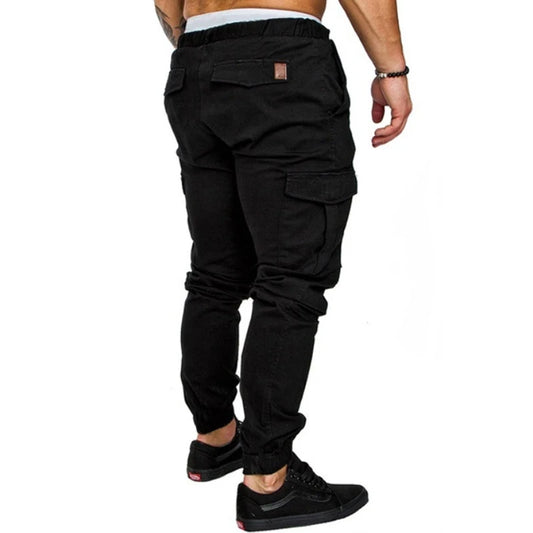 Pantaloni cargo per ragazzi colore nero vista laterale
