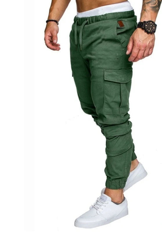 Pantaloni cargo per ragazzi colore verde militare