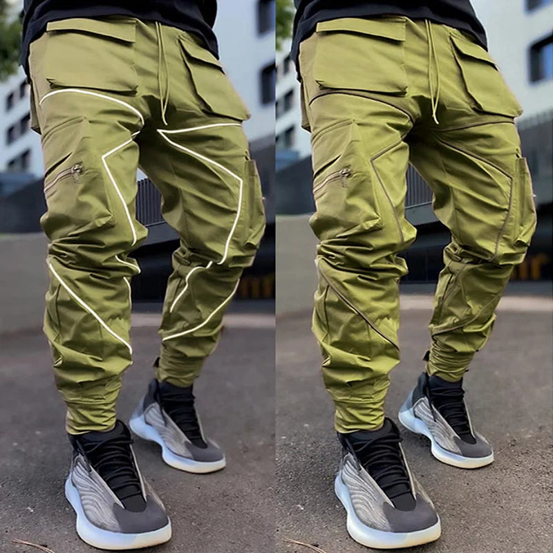 Pantaloni cargo reflective
