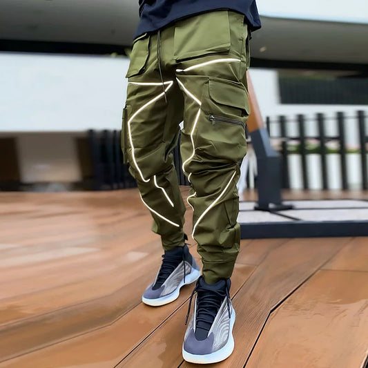 Pantaloni cargo reflective khaki