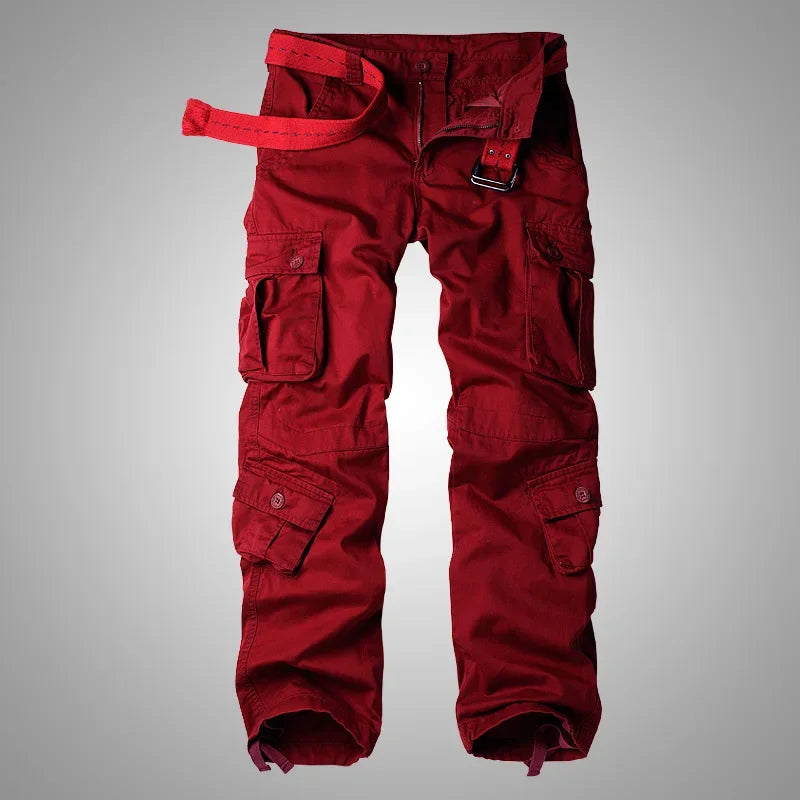 Pantaloni cargo rossi