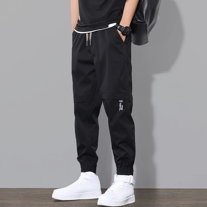Pantaloni cargo senza tasche nero