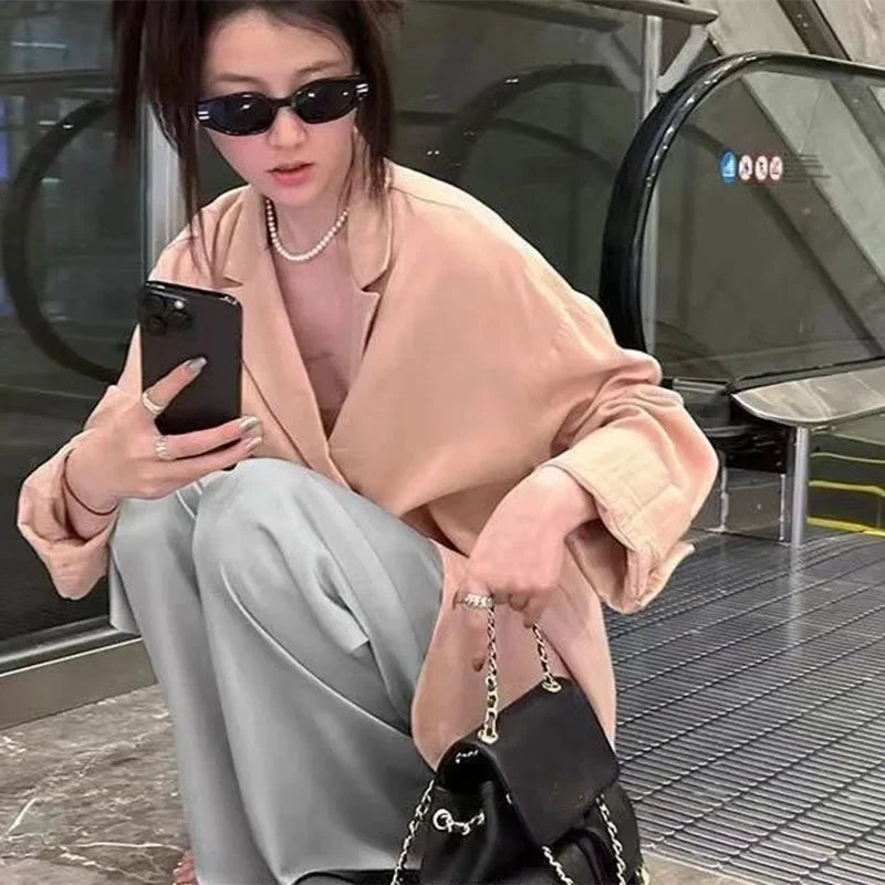 Pantaloni cargo seta grigio
