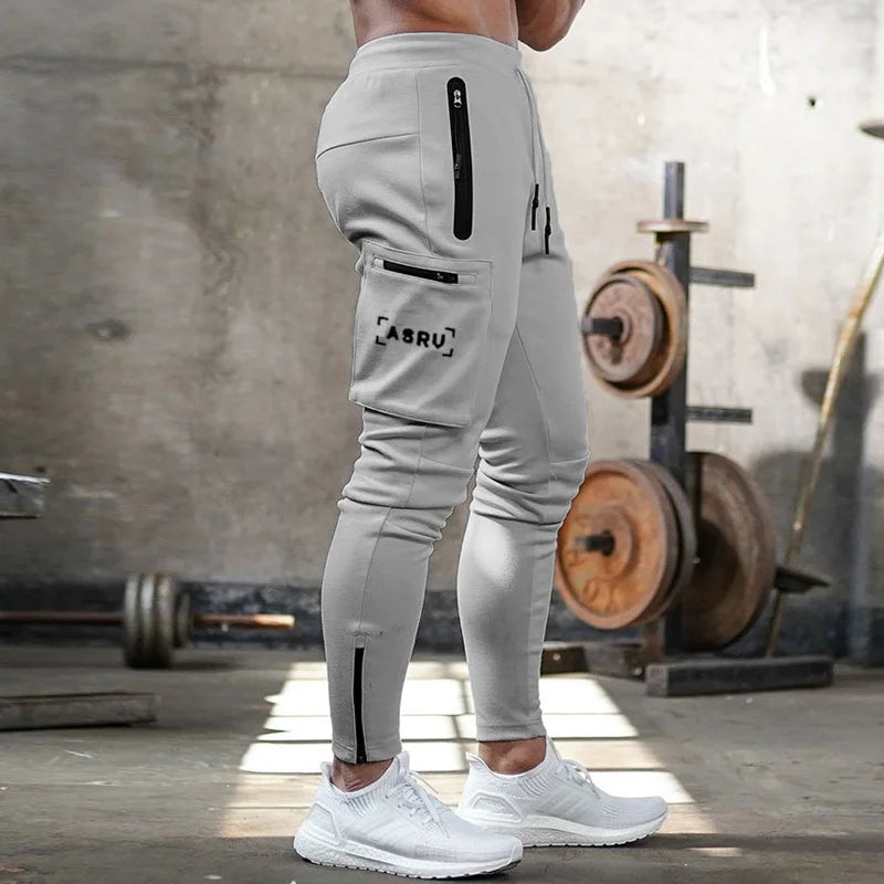 Pantaloni cargo stretti grigio