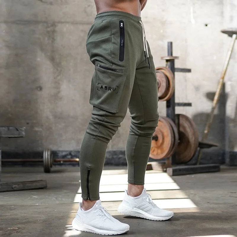 Pantaloni cargo stretti khaki