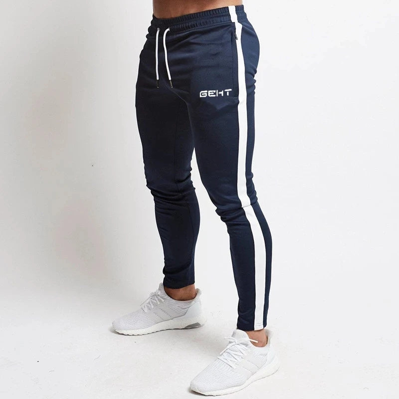 Pantaloni cargo stretti uomo blu