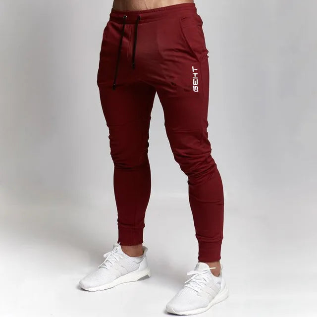 Pantaloni cargo stretti uomo borgogna