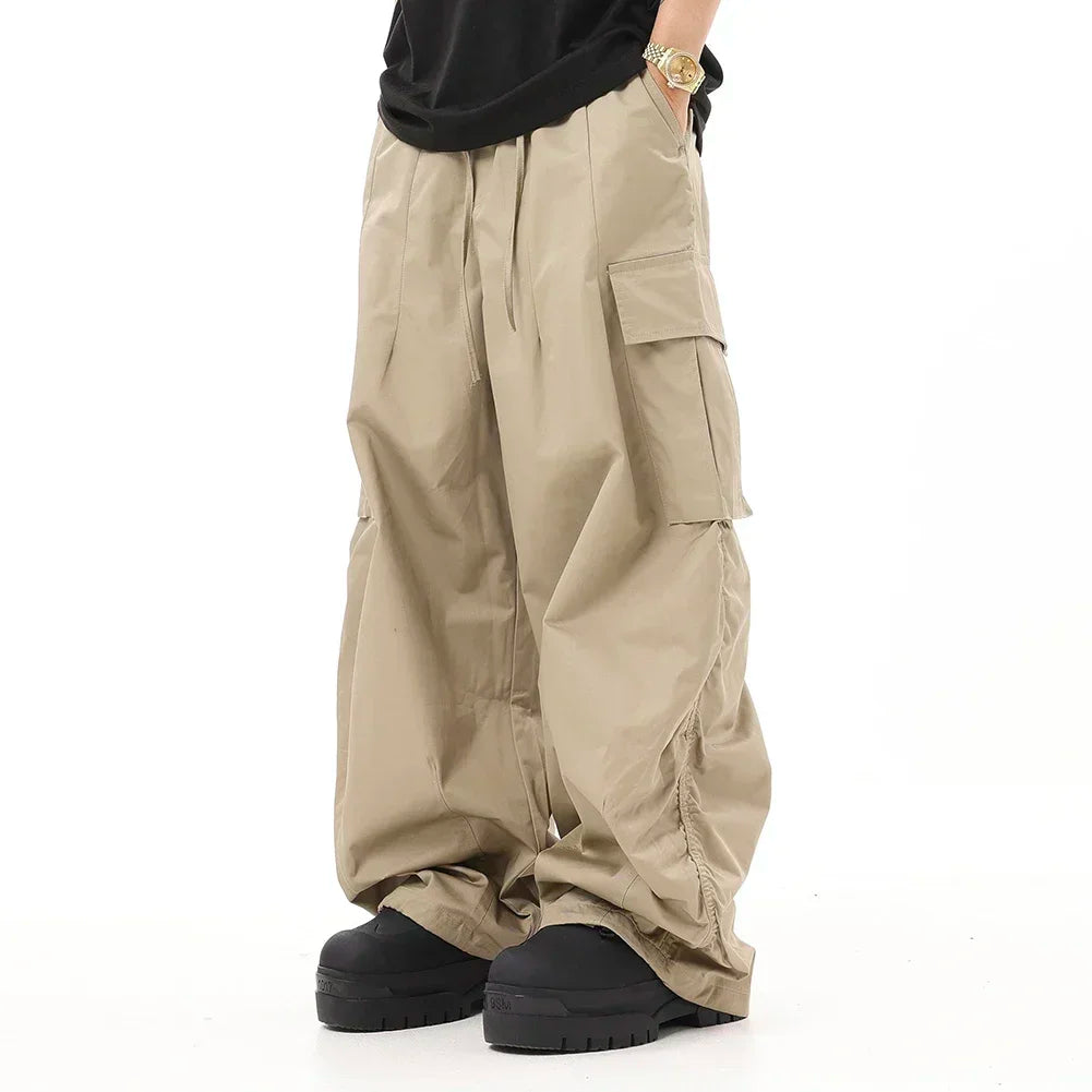 Pantaloni cargo tessuto khaki