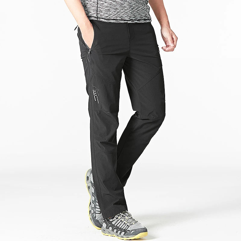 Pantaloni cargo trekking da uomo neri
