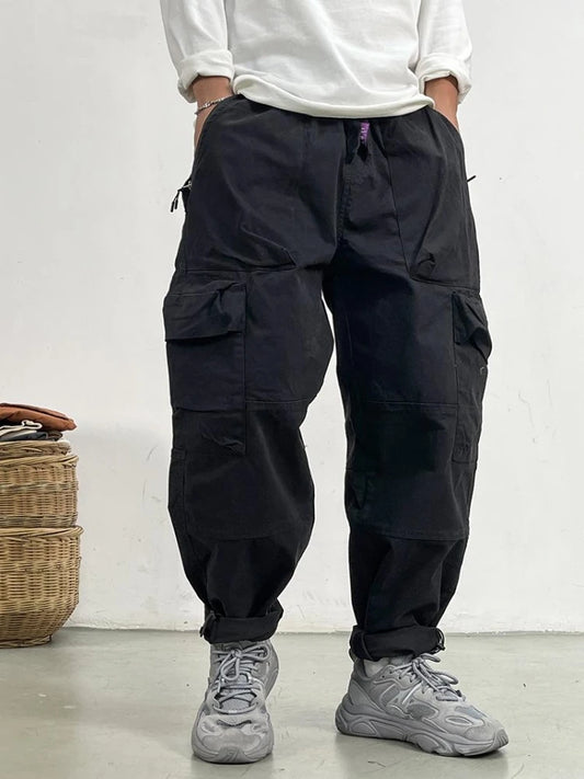 Pantaloni cargo uomo vintage nero