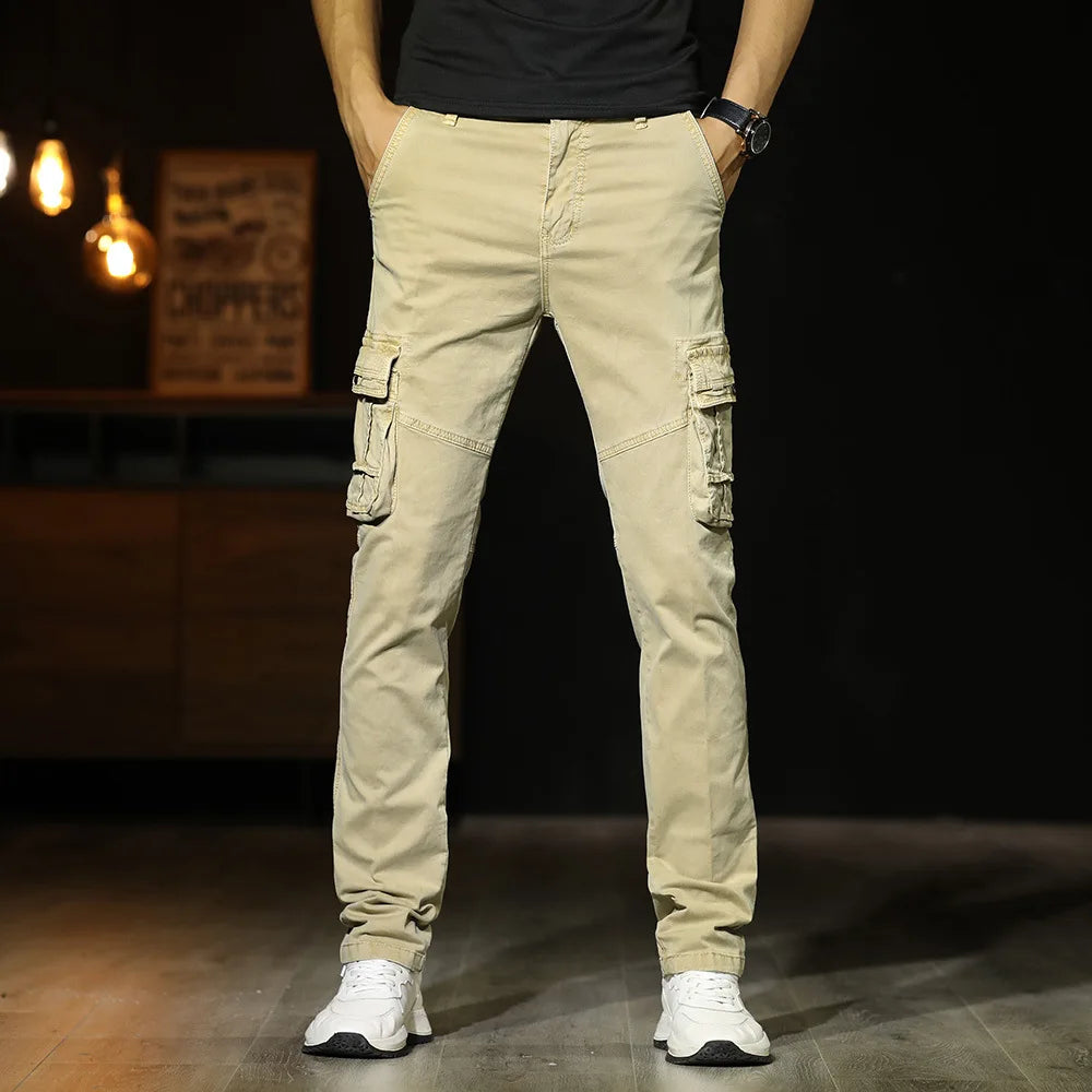 Pantaloni cargo verde kaki