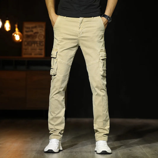 Pantaloni cargo verde kaki