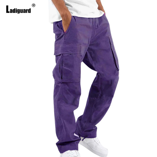 Pantaloni cargo viola