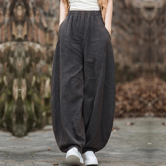 Pantaloni cargo wide leg nero