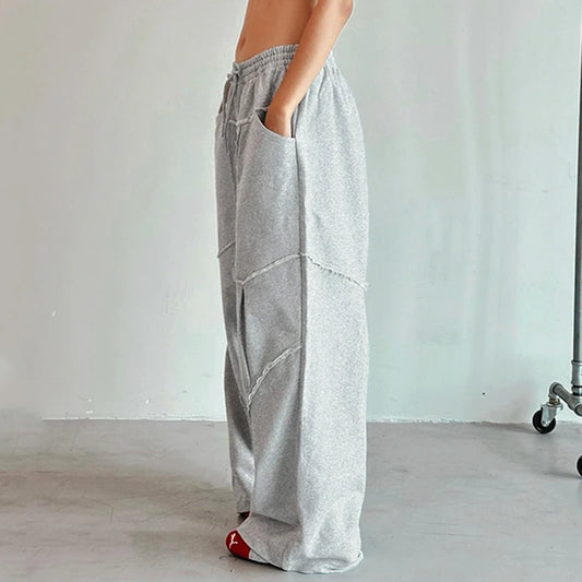 Pantaloni da jogging a gamba larga da donna foto profilo