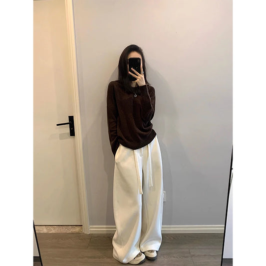 Pantaloni jogger cargo  donna colore bianco