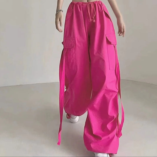 Pantaloni zumba cargo rosa