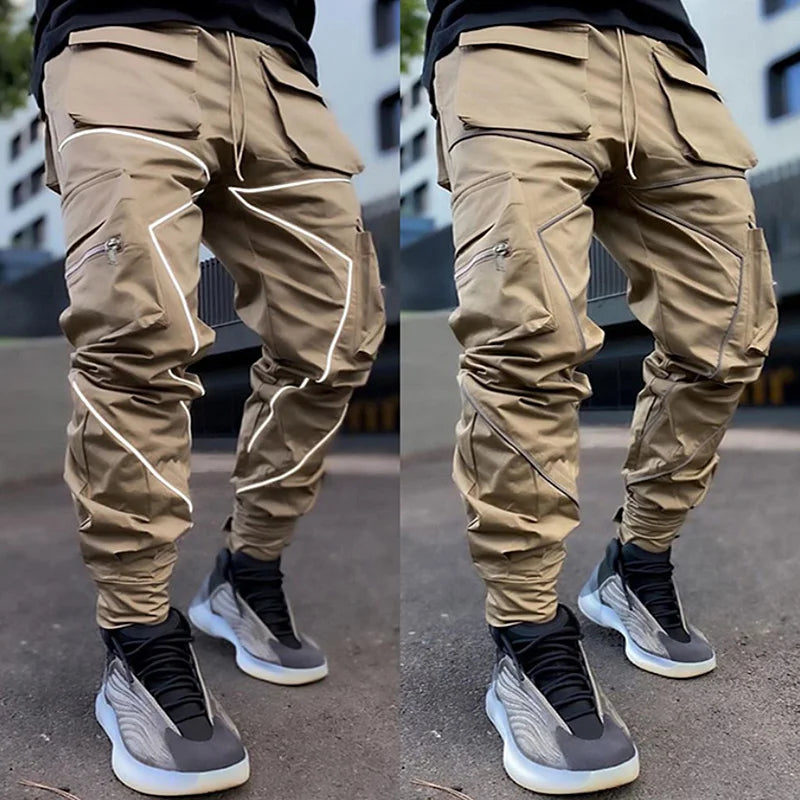 Pantaloni cargo reflective